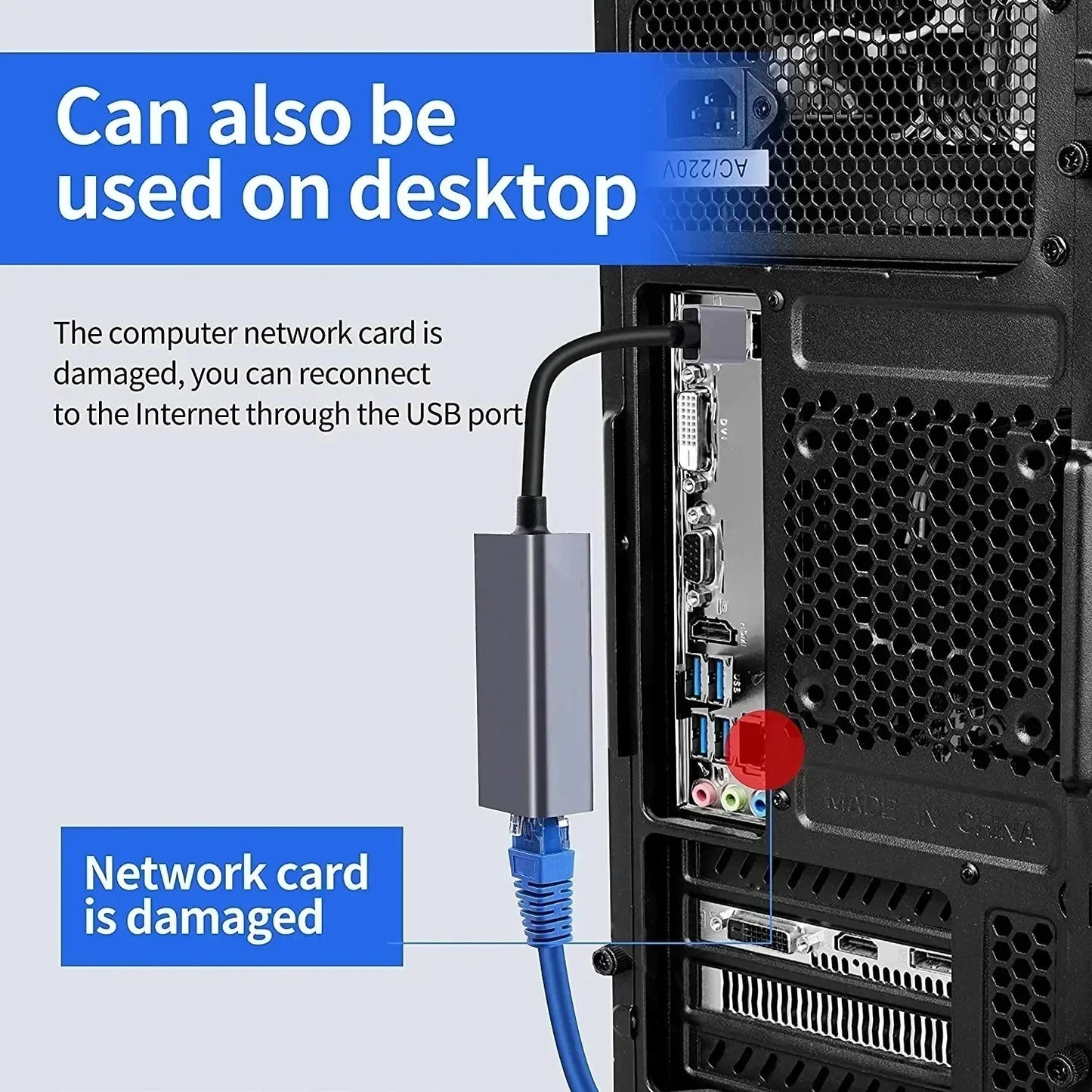 USB C Ethernet Adapter 1000Mbps RJ45 Network Card USB 30 for MacBook PC Windows XP 7 Android Lan Internet Cable