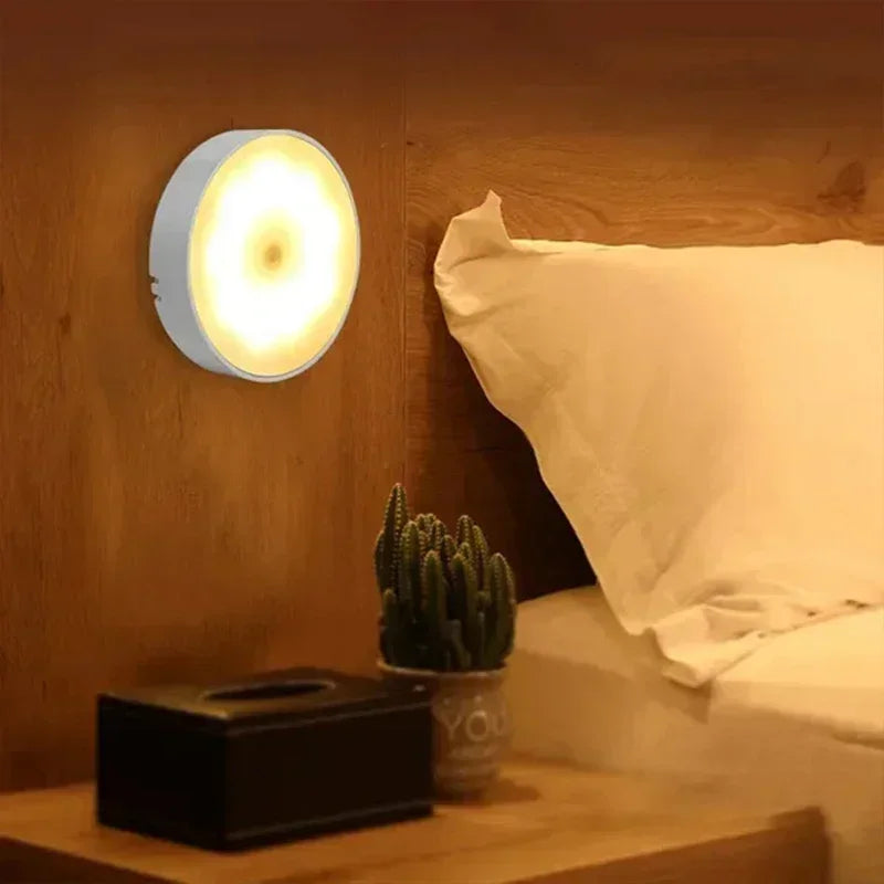 Motion Sensor Light USB Rechargeable Night Light LED Lamp for Kitchen Bedroom Stairs Hallway Cabinet Closet Wardrobe Nightlight