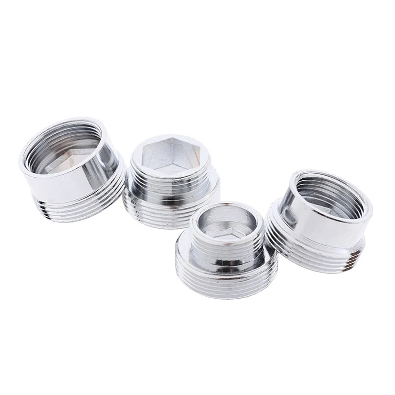 Kitchen Faucet Adapter Set 16/18/20/22/24mm To 22mm With Washer Metal Male Female Saving Tap Aerator Connector Bathroom Access