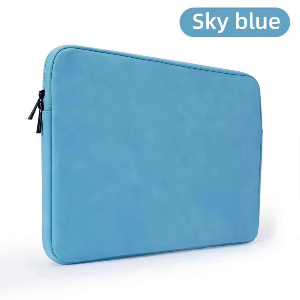 PU Sheepskin Leather Fabric Waterproof Leather 9.7-15.6 inch Tablet PC Carrying Case Protective Notebook Shockproof Cover