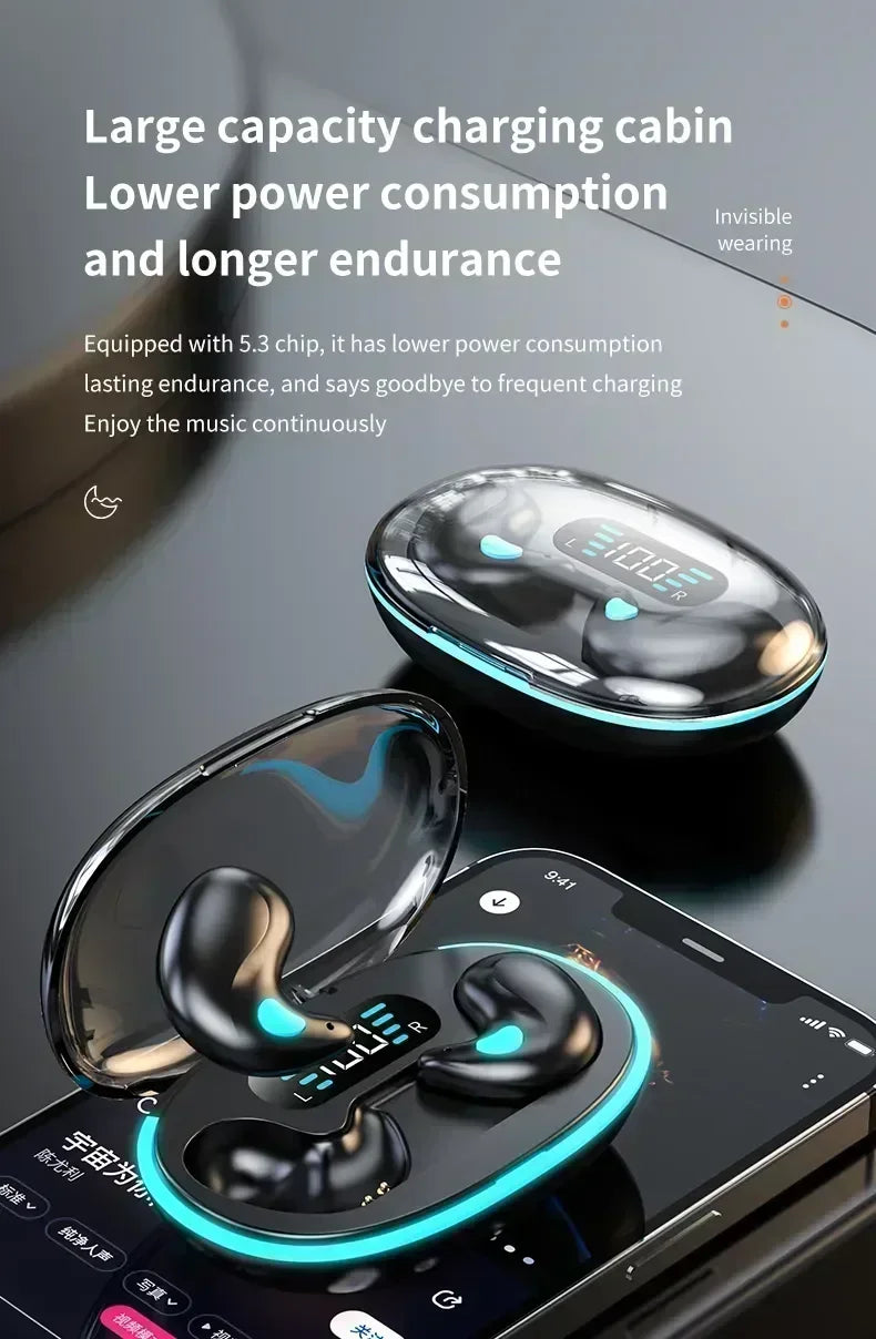 2026New style X55 Wireless Earphones Headphones Noise Reduction Sport Game Sleep Bluetooth 5.0 Earbuds HIFI Stereo Music Headset
