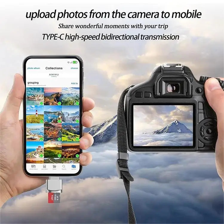 Type-C TF Mobile Card Reader Zinc Alloy USB 3.1 Type-C Huawei  Laptop Multi functional OTG Card Reader
