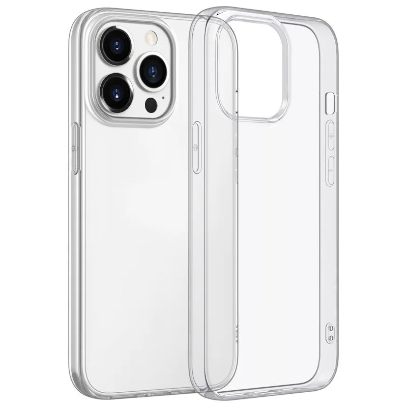 Ultra Thin Clear Silicone Case For iPhone 16 15 14 13 12 11 Pro Xs Max Mini XR X 7 8 6s Plus 6 SE 2020 2022 2016 5 5S Back Cover