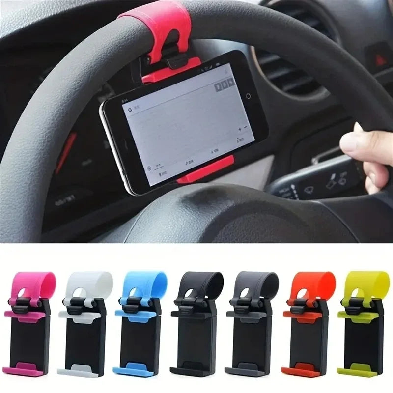 New Universal Car Phone Bracket Car Steering Wheel Car Navigation Rack Telescopic Clip  Mobile Phones Car Phone Holder