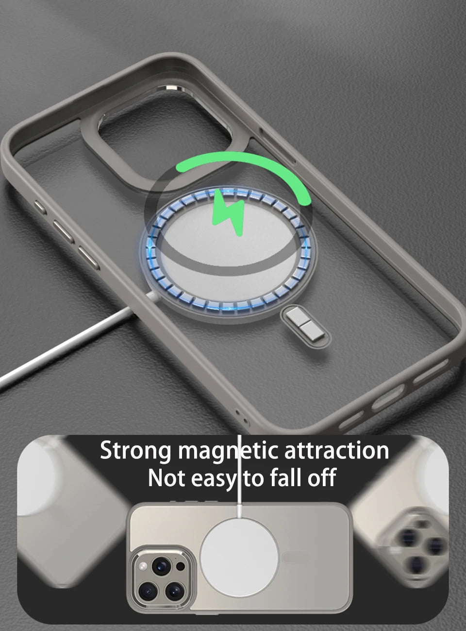 Luxury For Magsafe Transparent Case For iPhone 17 16 15 14 13 12 11 Pro Max Plus Air Magnetic Wireless Charge Cases Clear Cover