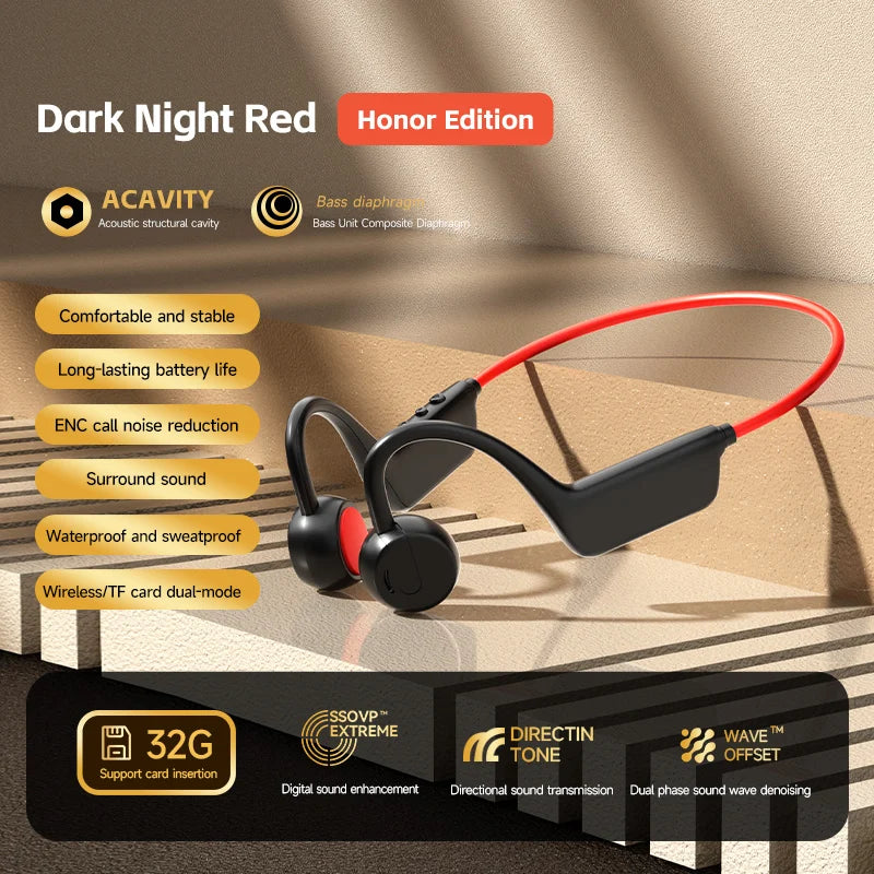 Lenovo Bone Conduction Headset Bluetooth 5.4 With Mic Waterproof Exercise Fitness Wireless Swimming Sports Headphone New 2026