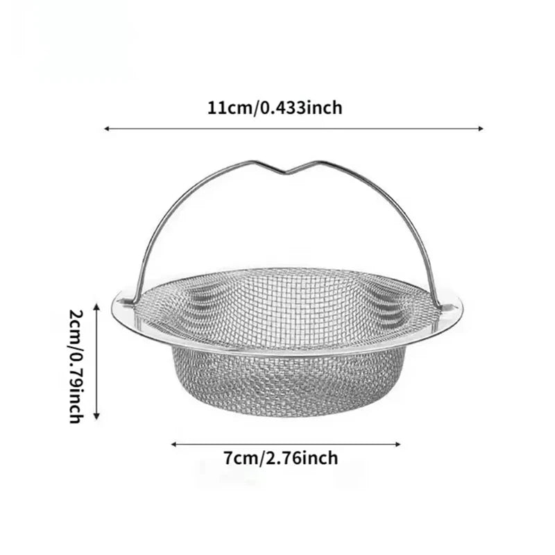 Stainless Steel Bathtub Hair Catcher Stopper, Shower Drain Hole Filter With Handle, Metal Sink Strainer, Floor Drain For Kitchen