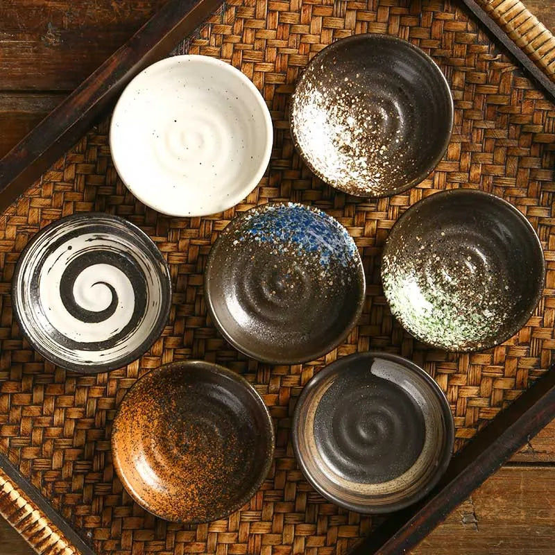 Sweet Ceramic Sauce Dishes Sushi Plate Tableware Japanese Style Spice Soy Vinegar Dessert Mini Sauce Bowl Porcelain Kitchen Supp