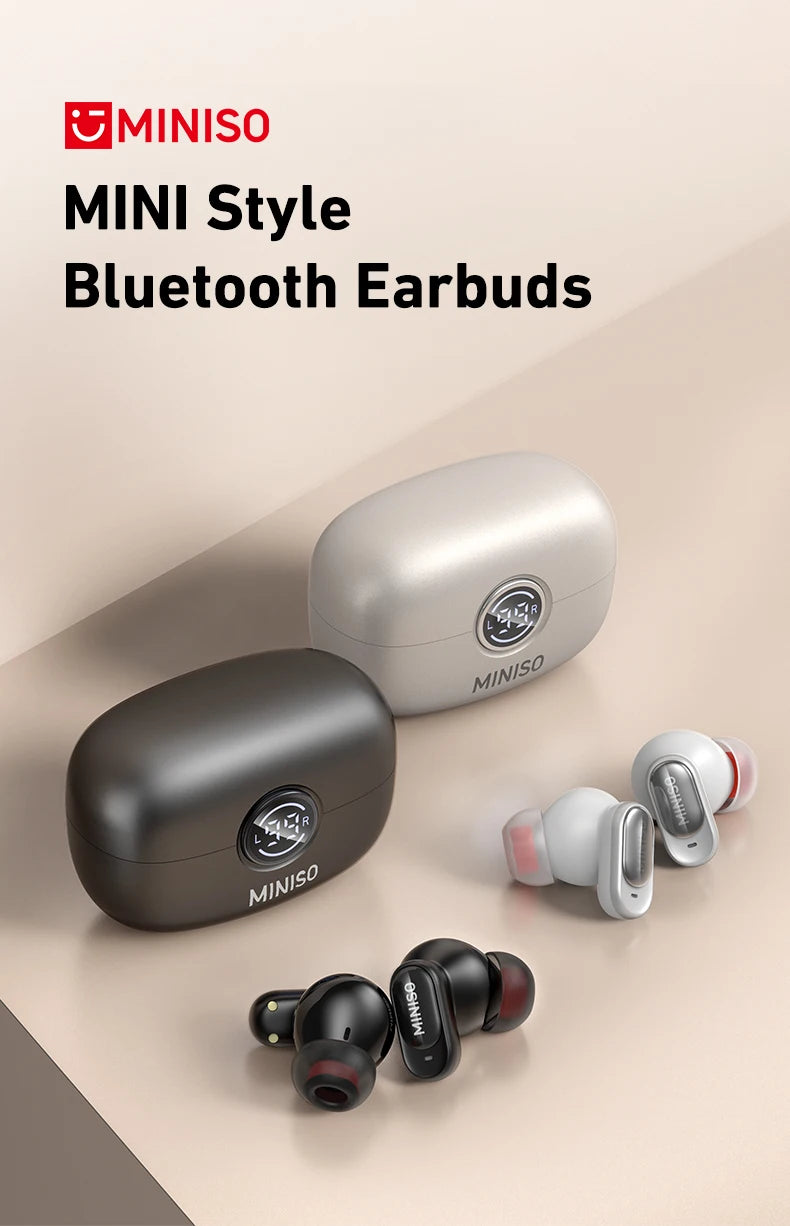 MINISO MS105 Bluetooth Earphone In-Ear Earbuds Soft Earbuds Wireless Headphones Waterproof IPX5
