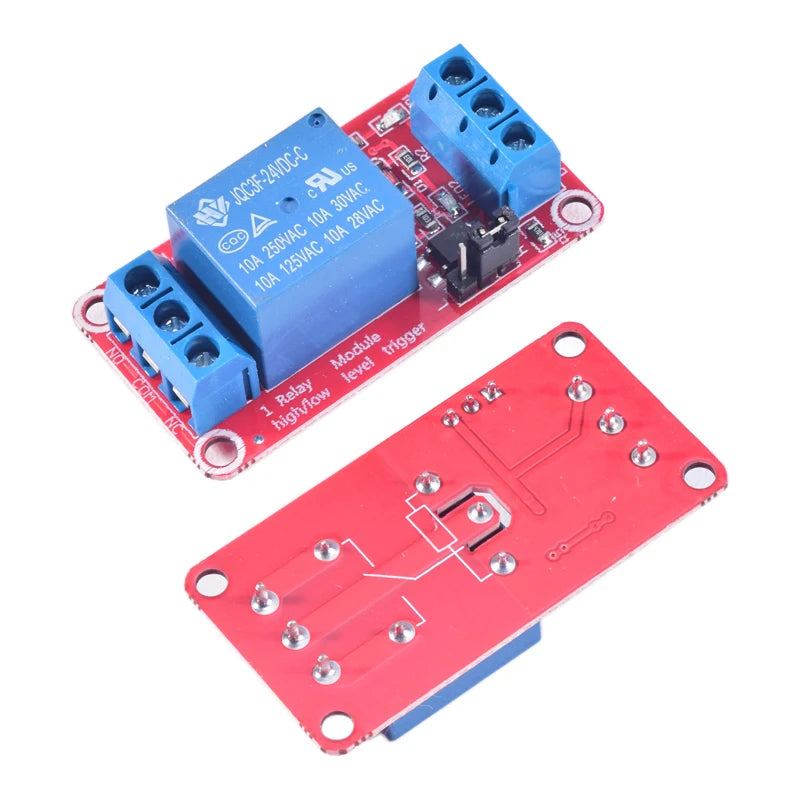 1/2/4/8 Channel Relay Module 5V/12V/24V with Optocoupler Isolation High/Low Level Dual Trigger for Arduino/PLC/MCU Control Board