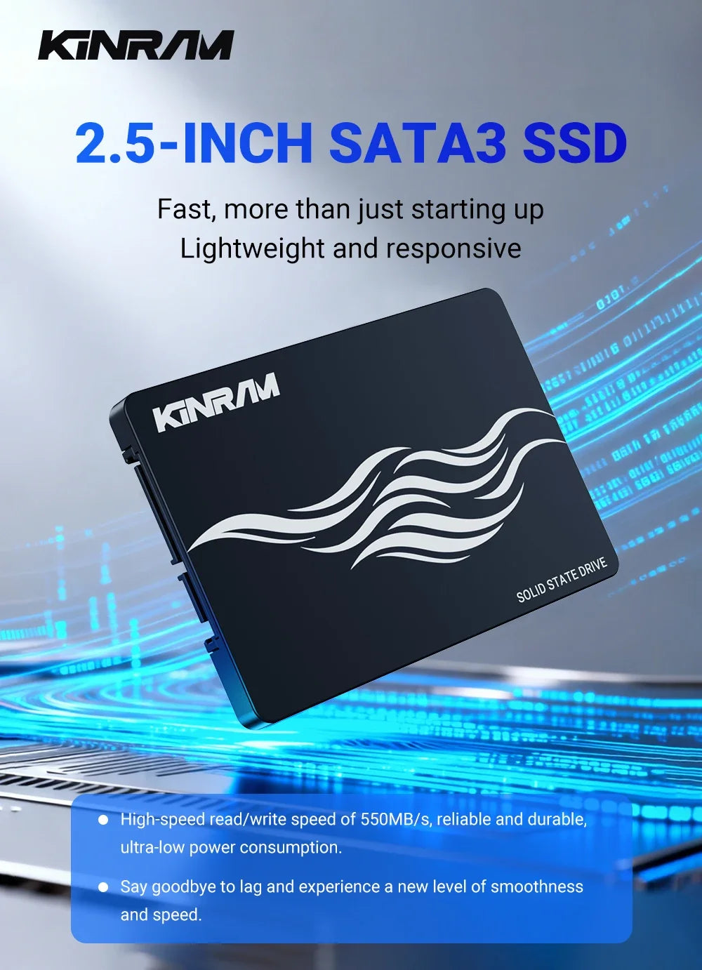 KinRam 2.5 SATA 3 SSD 512GB SSD 256GB 240GB Laptop Hard Disk 120GB 128GB 1TB Internal HDD 64GB Solid State Drive For PC Desktop