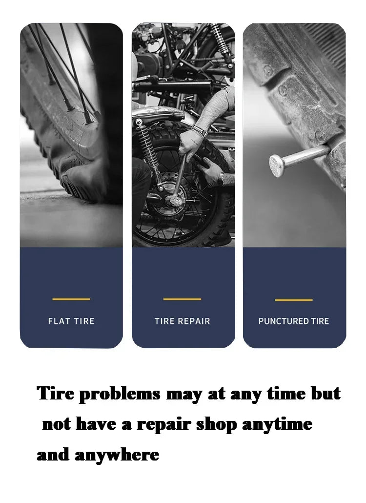 Professional Tire Plug Kit with Rapid-Seal Glue All-Weather Puncture Repair for Sedan to SUV Roadside Rescue Anti-Leak Guarantee