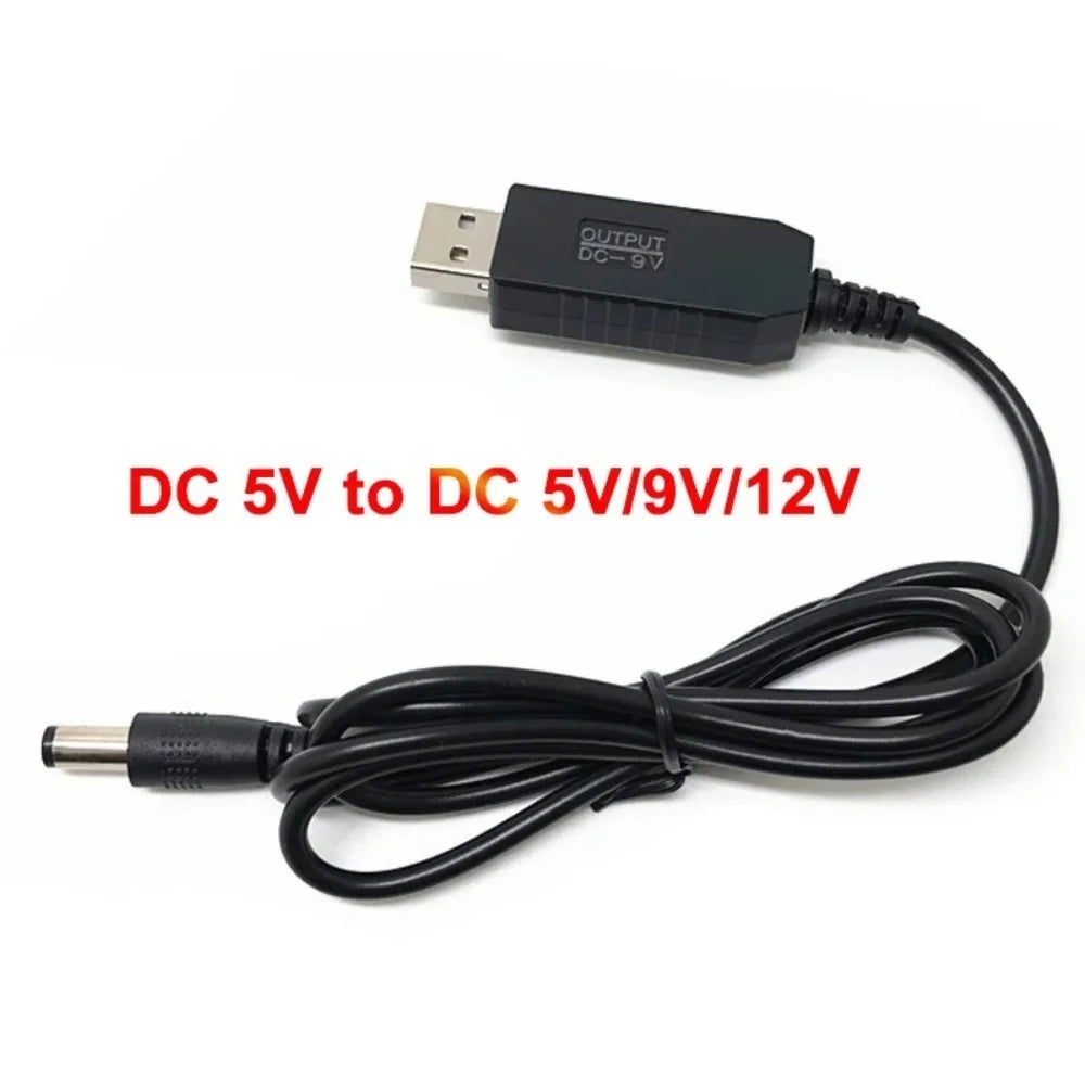 USB power boost line DC 5V to DC 9V / 12V Step UP Module USB Converter Adapter Cable 2.1x5.5mm Plug