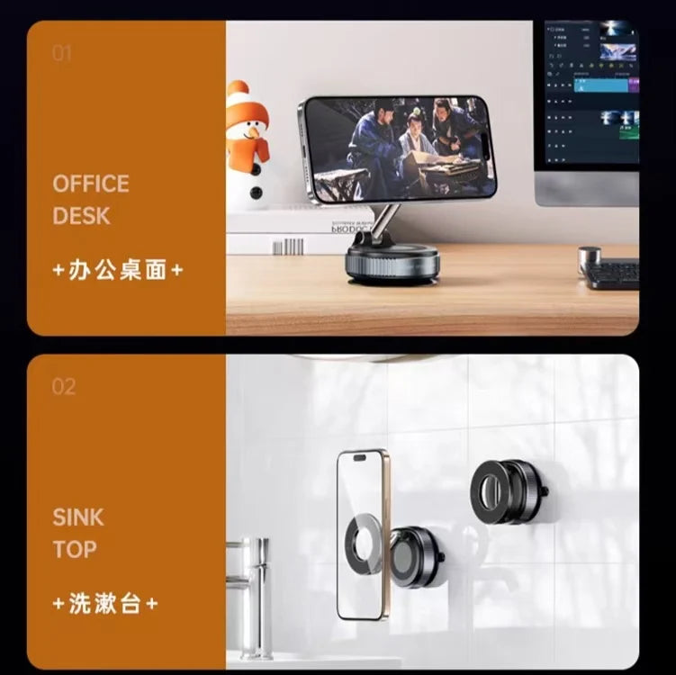 Mobile Phone Magnetic Stand for Desktop; 360° Rotating Magnetic Adsorption Stand; Universal Mobile Phone Holder
