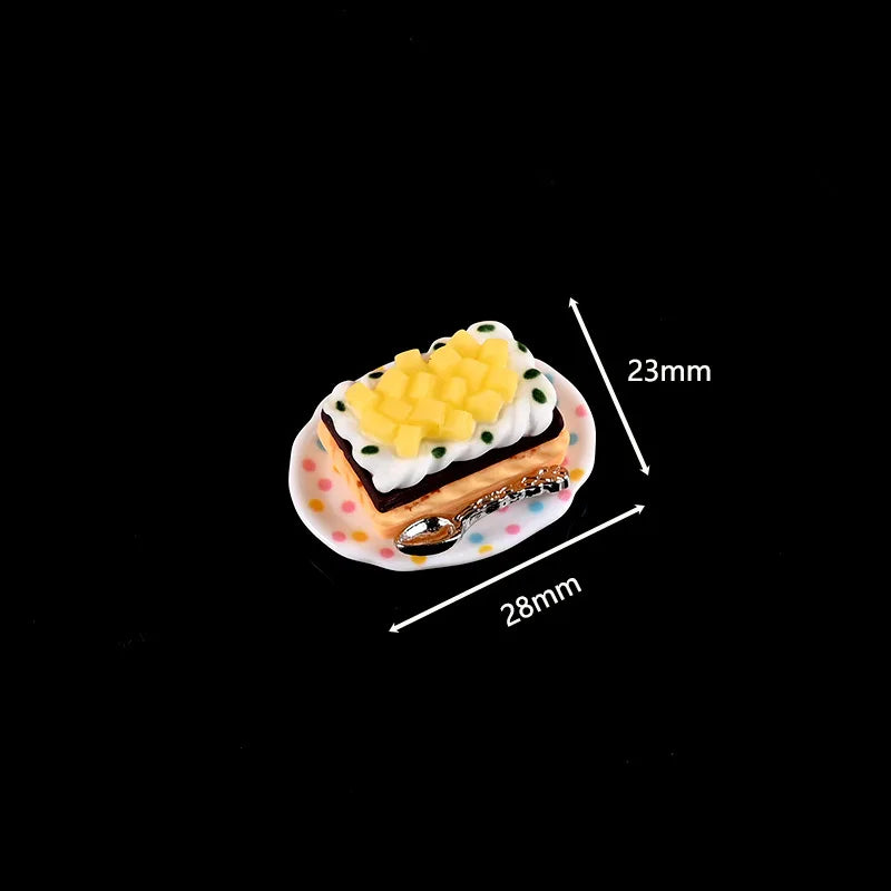 1set 1/12 Dollhouse Simulated Breakfast Afternoon Tea Set Dollhouse Mini Kitchen Food Decoration For Kid Pretend Play Toys