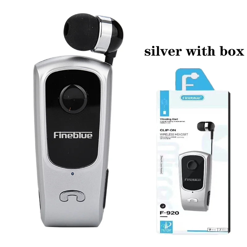 Fineblue F920 Wireless Earphone Bluetooth Headset Ears in Lotus with Wire Clip Earphones Handsfree Earbuds Retractable Headphone