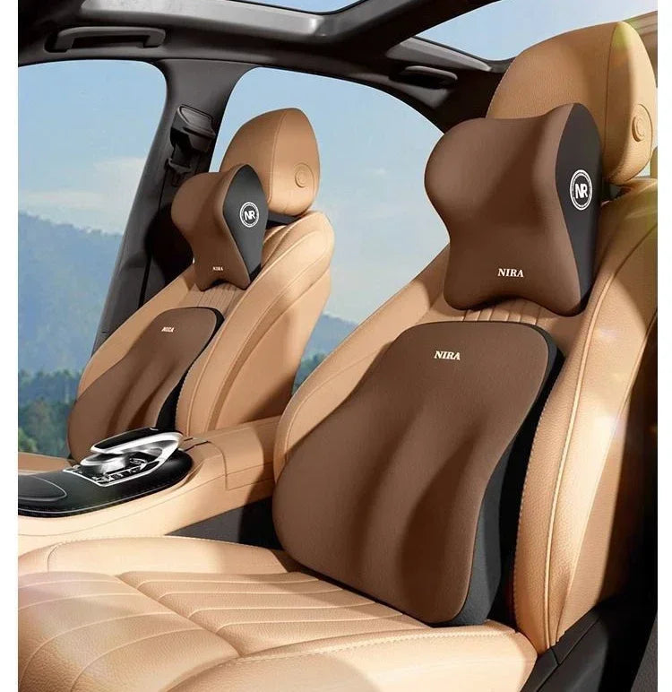 Car Headrest/1pc Lumbar Pillow 100% High Rebound Imported Memory Foam Car Neck Pillow Waist Support High End Car Seat Pillow