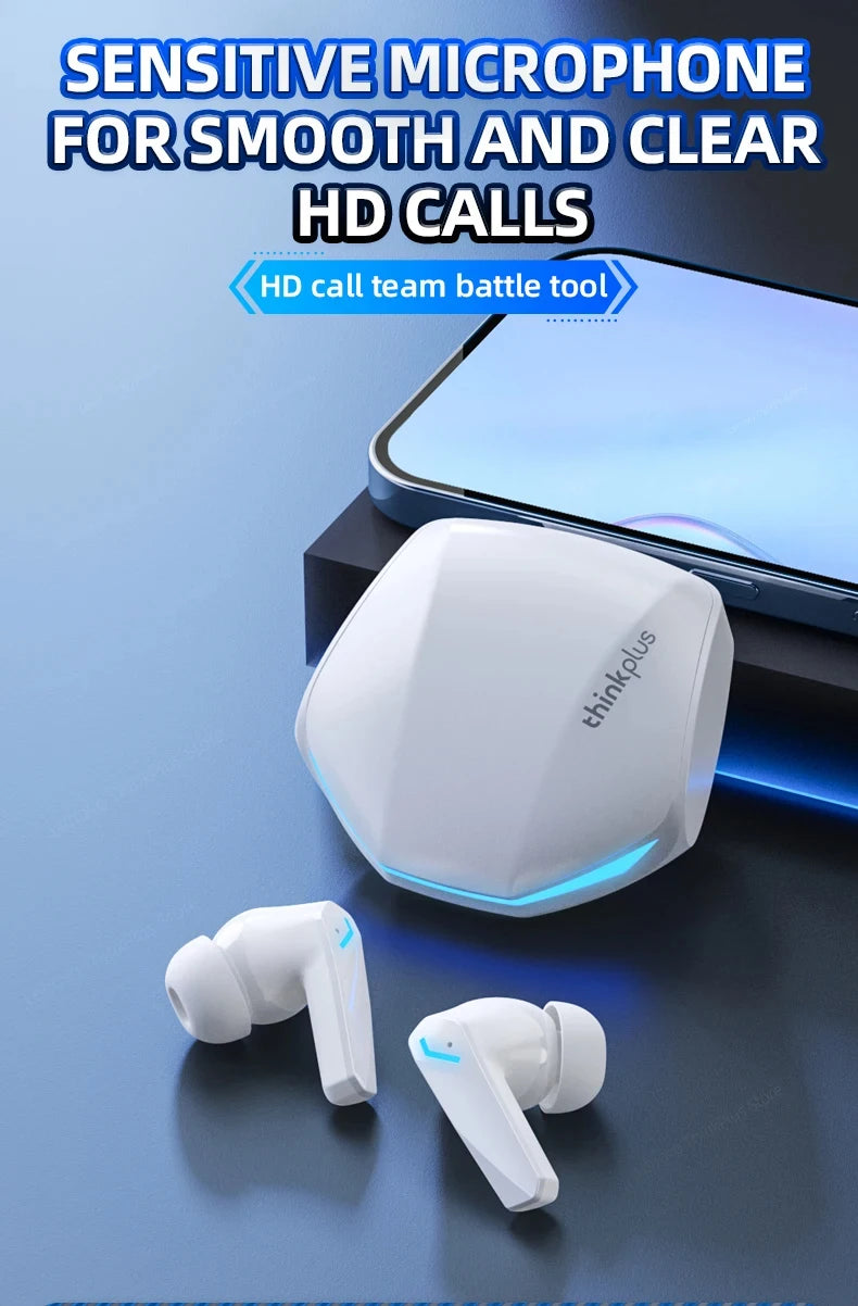 Choice Lenovo GM2 Pro Earphone Bluetooth 5.4 Headphones with Mic 9D Stereo Pro 6 Earbuds Dual Modes Music Game Wireless Headset