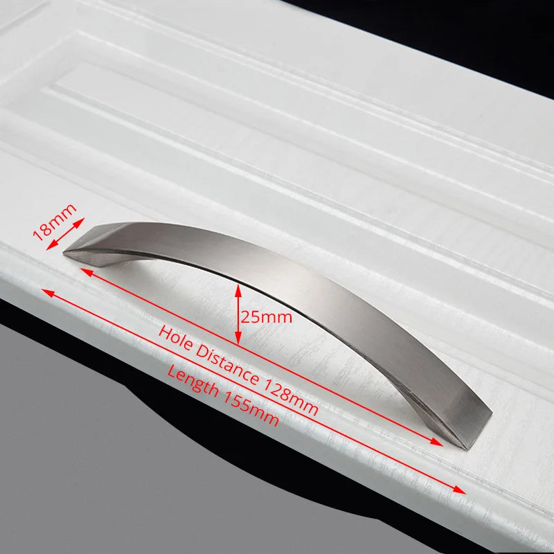 Cabinet Handles Kitchen Door Handles Drawer Knobs Aluminum Alloy Wardrobe Door Handles Brushed Modern Style Hardware