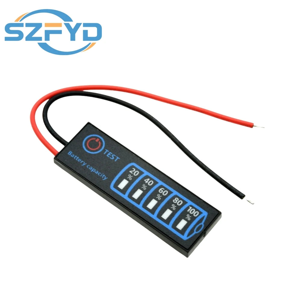 DC5V-30V 2-8S Battery Level Indicator Ternary Lithium Battery Lithium Iron Phosphate Lead-Acid Battery Capacity Display Tester
