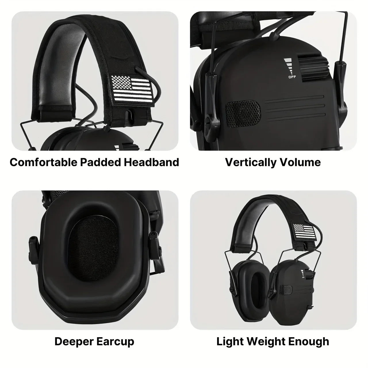 Outdoor hunting/shooting earmuffs actively reduce noise to protect hearing, train tactical headphones to strengthen human voice