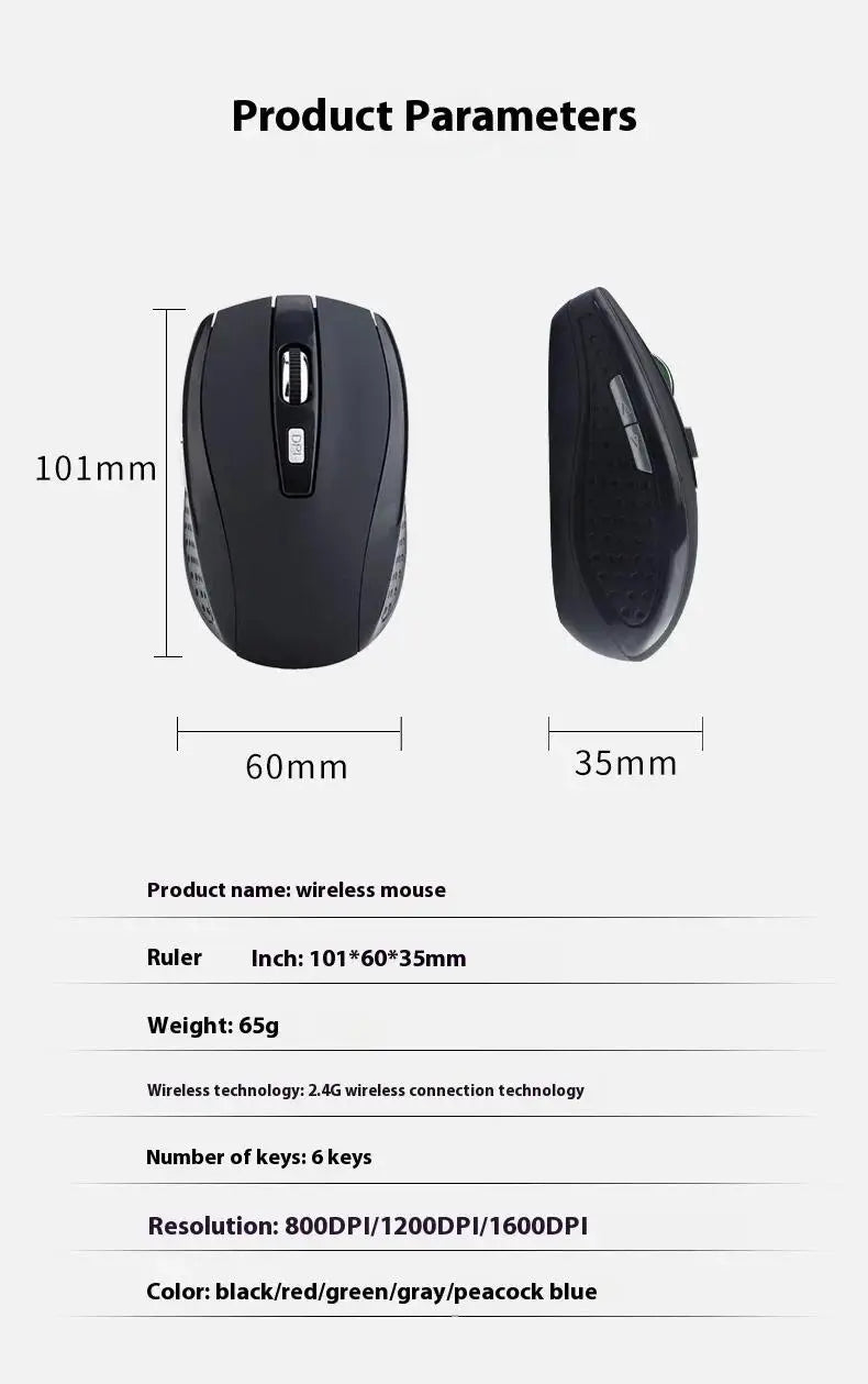Bluetooth 5.2 Mouse 2.4G Wireless Mouse Dual-Mode Silent Mouse Rechargeable Gaming Mouse 800/1200/1600DPI For PC Computer Laptop