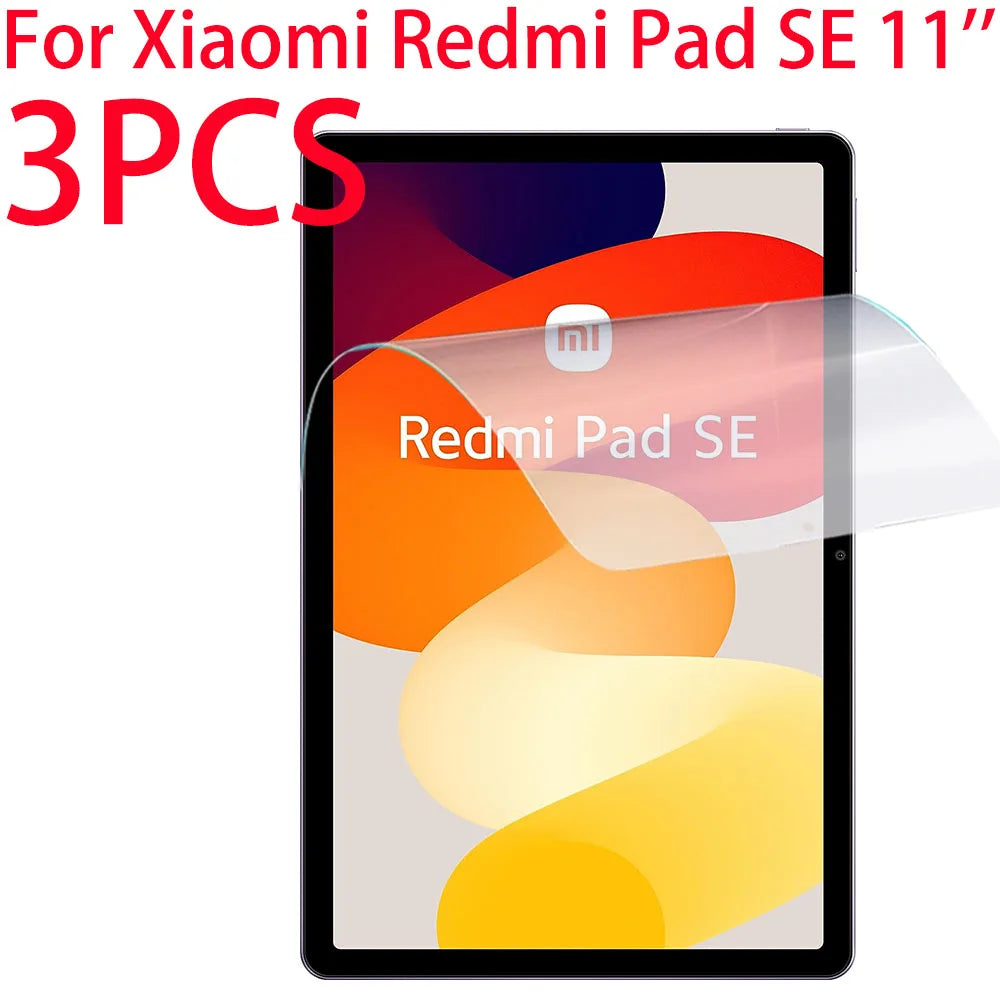 3PCS For Xiaomi Redmi Pad SE 11 inch 2023 PET Soft Film Screen Protector Tablet Protective Film For Redmi Pad SE 11'' Soft Film