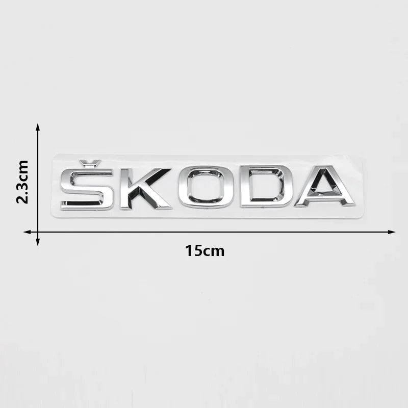 3D Car Stickers Lettering Rear Trunk Emblem Badge Decals For Skoda Yeti VRIS Octavia a5 Karoq Kamiq Fabia Kodiaq Rapid Superb