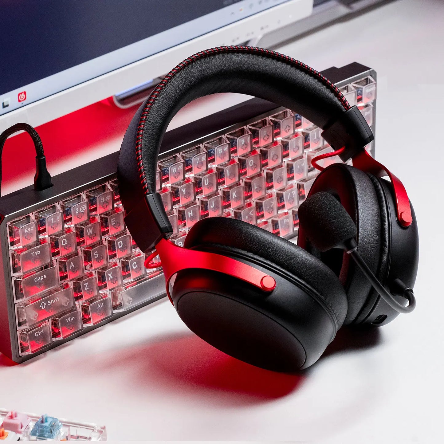 AKKO Verge S9 E-Sports Headset with Mic Quad-Mode Gaming Headphone 7.1 Channel Surround Sound Pro-Tuned FPS Audio 53mm Driver