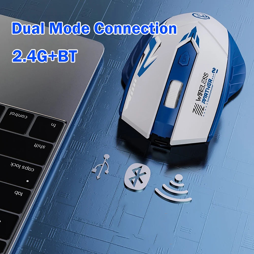 Bluetooth 5.4 Mouse Dual-Mode 2.4G Wireless Mouse 6 Buttons Gaming Mouse Office Silent Mice Rechargeable Mouse For PC Laptop