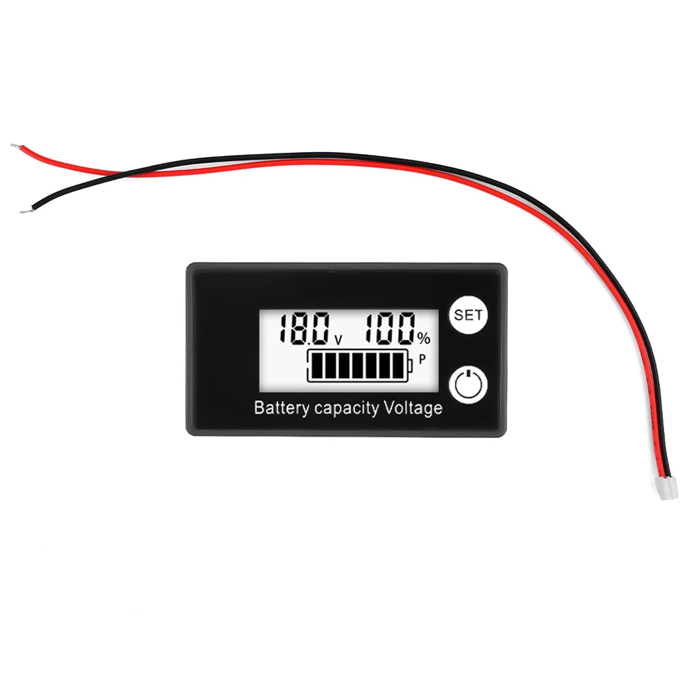 DC 8V-100V Battery Capacity Indicator Lead Acid Lithium LiFe PO4 Car Motorcycle Voltmeter Voltage Gauge 12V 24V 48V 72V