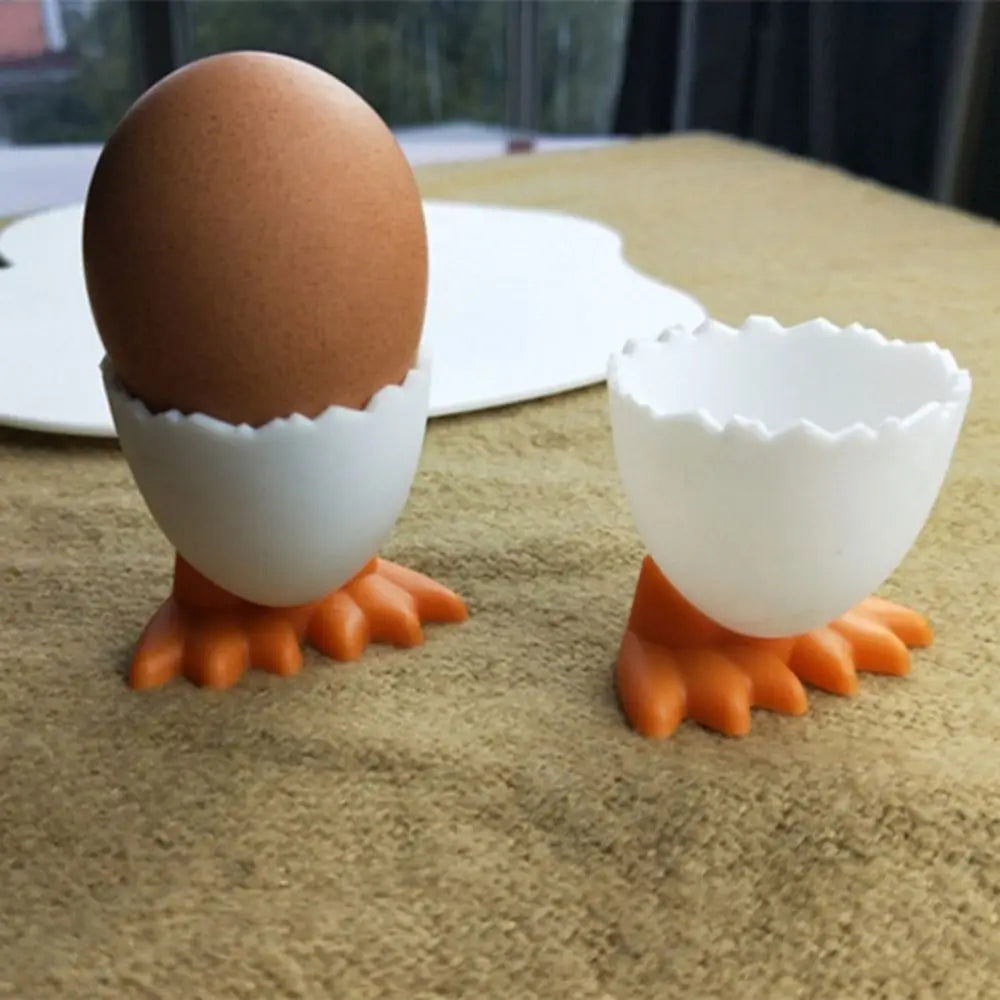 1/2/4Pcs Cute Creative Egg Cup Holder  Egg Holder Opener Separator Boiled Eggs Container Kitchen Supplies