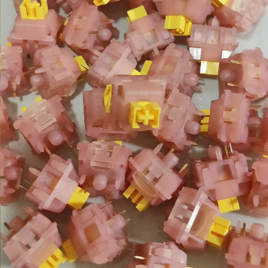 Outemu Silent Peach V3 Switch Lubed Silent Lemon V3 Switches Mechanical Keyboard Linear Tactile 5Pin Paragraph Axis Hot swap