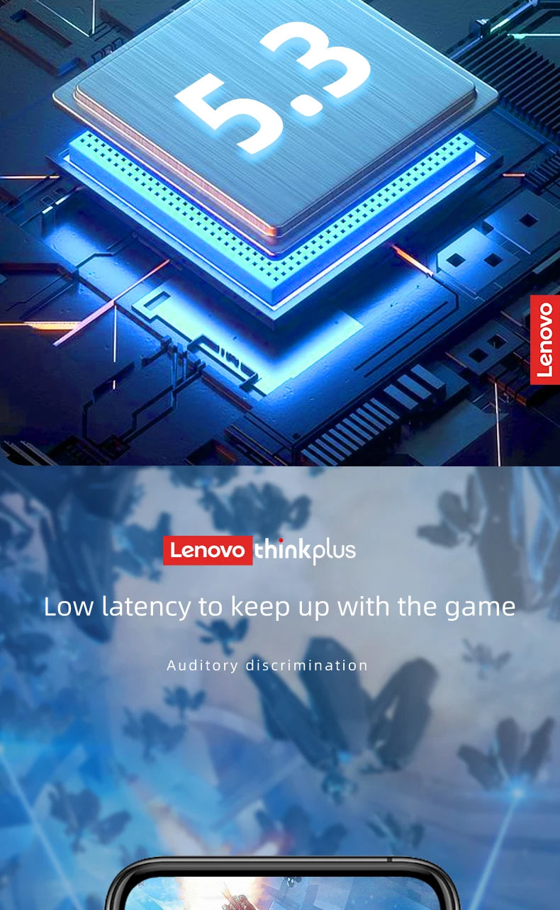 Lenovo Thinkplus XT88 in Ear Bluetooth Earphones with Dual Microphones, Stereo Noise Reduction, Bass HIFI Touch Earbuds