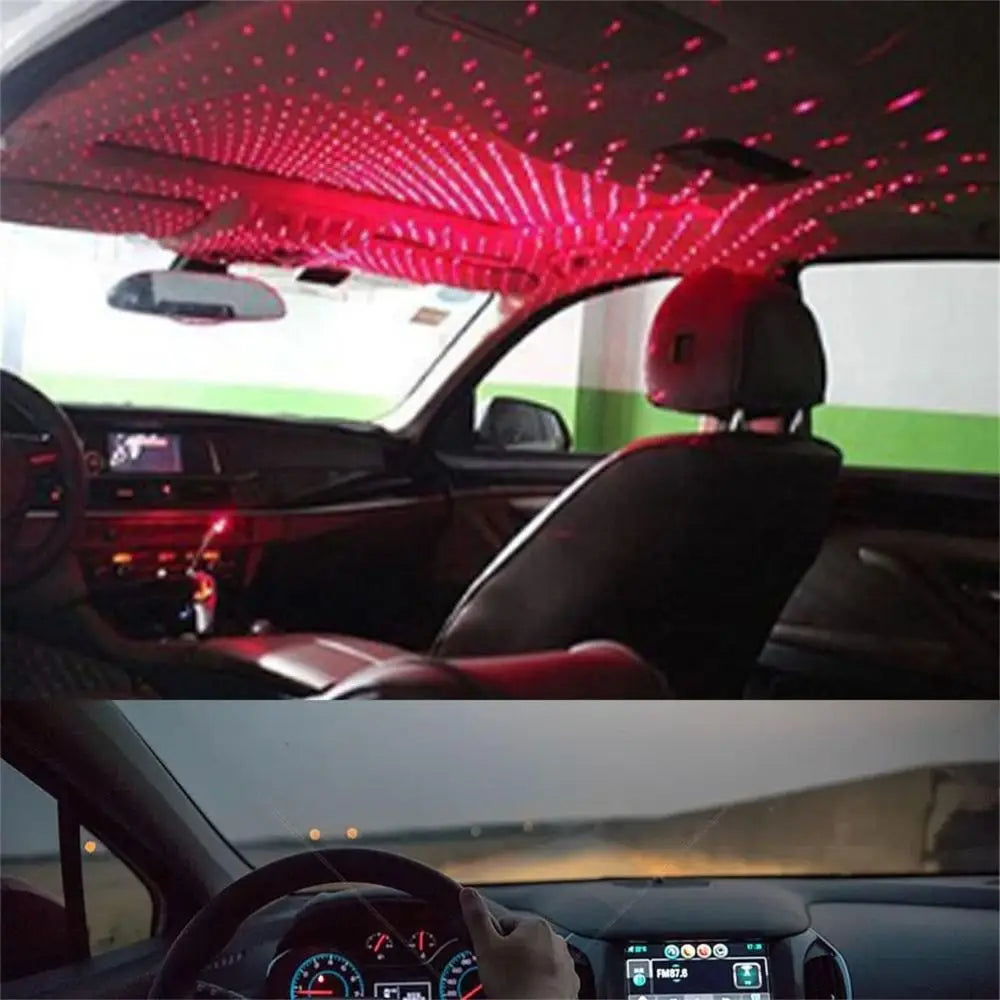 New Mini Car Roof Star Sky Lamp Plug And Play Interior Ambient Car Ceiling Star Lights USB LED Ceiling Spotlight Home