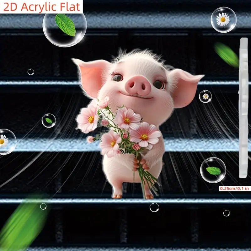 2D Diffuser Vent Outlet Perfume Clips for Aromatherapy, Air Freshener and Car Interior Decoration