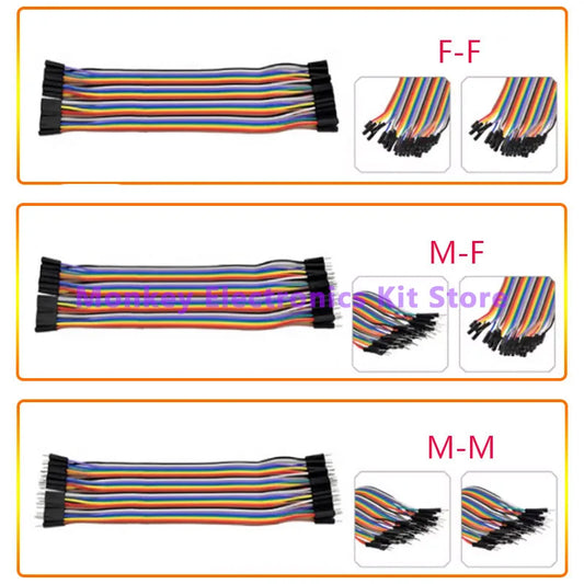 40PIN 30CM 20CM 10CM Dupont Line Male to Male Female to Male Female to Female Jumper Dupont Wire Cable for Arduino DIY KIT