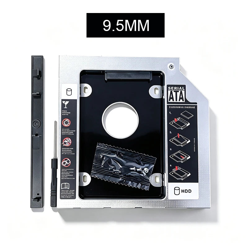 HDD SSD Caddy Adapter SATA 3.0 Interface Laptop Hard Disk Holder 9.5/12.7mm Bracket for CD DVD ROM Optical Bay