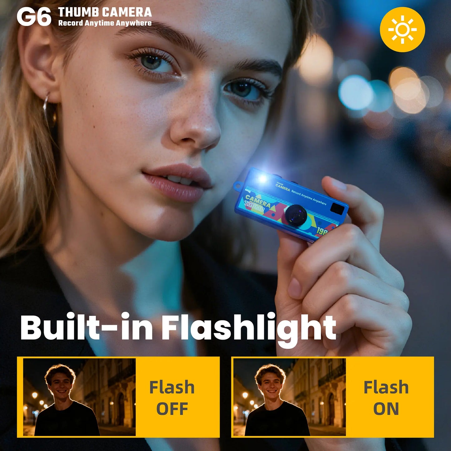 G6 Thumb Keychain Camera 0.96inch Mini Action Camera Retro Support Memory Card 1080P Very Small Camcorder Video Recorder 2026
