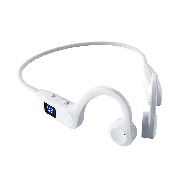 X7 Wireless Bluetooth Earphones, Sports-Style Air-Conducting LED Battery Display, Memory Card Insertion Support