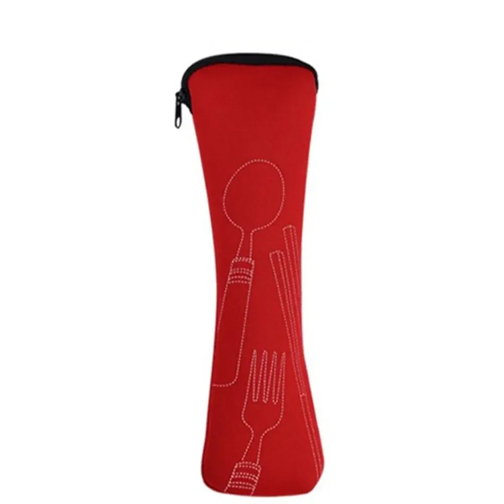 Without Dinnerware Tableware Bag New Travel Packaging Picnic Fork Spoon Storage Box Portable Tableware Case Home Kitchen
