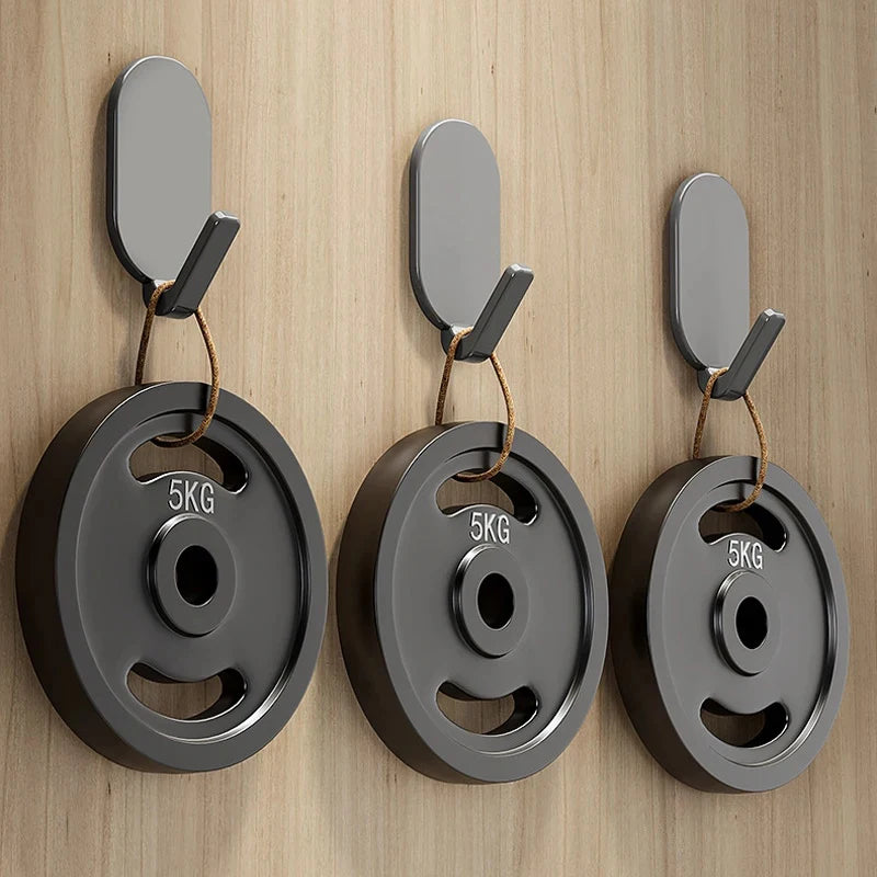 5pcs Strong Wall Hooks Self Adhesive Key Coat Bag Hanger Hook Bathroom Kitchen Door Robe Towel Storage Rack Hook Accessories