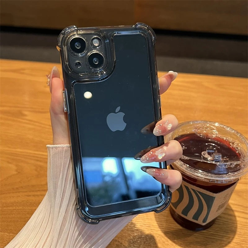 Luxury Shockproof Transparent Case For iPhone 17 16 15 14 13 12 11 Pro Max 7 8 Plus Bumper Cases Cover