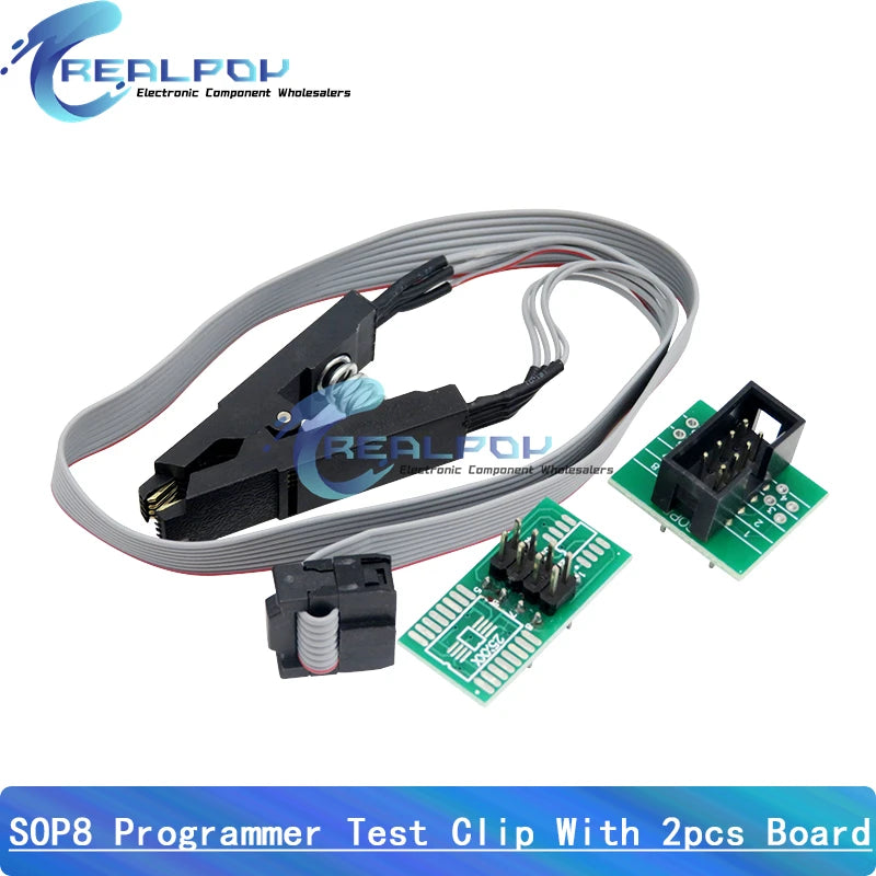 CH341A Programmer Adapter + SOIC8 Adapter+ SOP8 Clip With Cable+1.8V Adapter CH341A EEPROM Flash BIOS USB Programmer ZIF Adapter