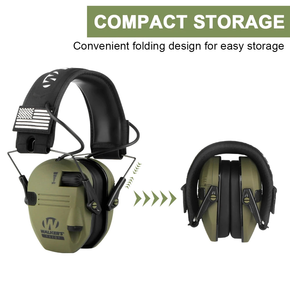 Outdoor hunting/shooting earmuffs actively reduce noise to protect hearing, train tactical headphones to strengthen human voice
