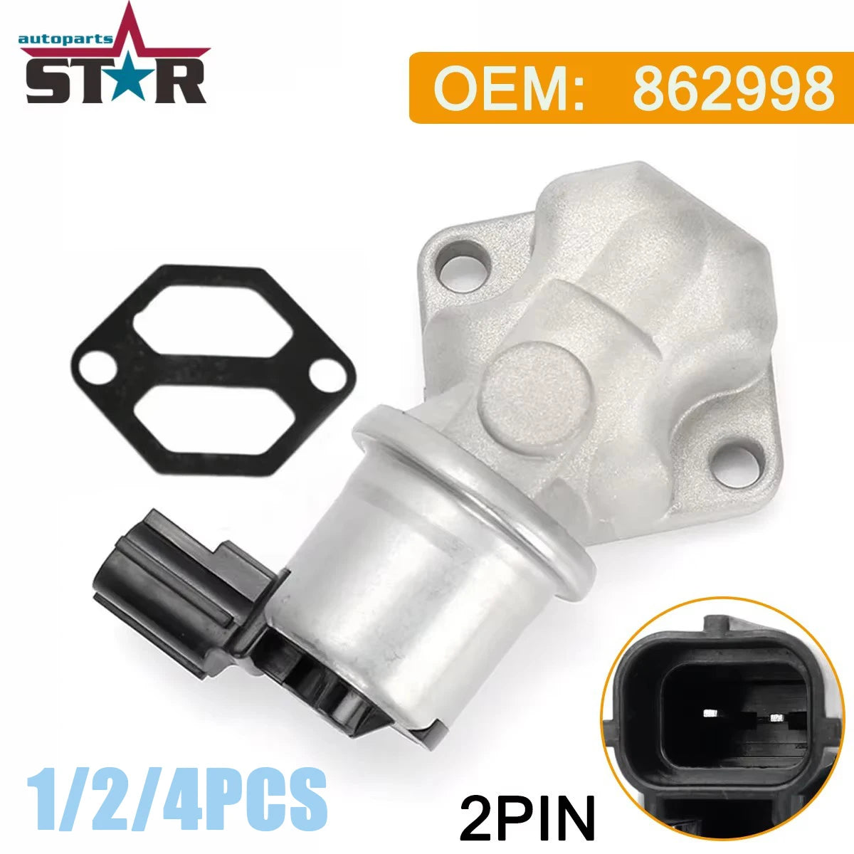862998 Idle Air Control Valve IAC For Mercury Marine MerCruiser MPI V6 V8 5.0 5.7 350 496  MAG 18-7701 27-863112 27-8M0119616