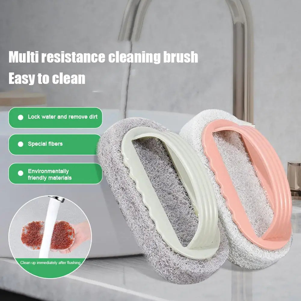 Cleaning Brush With Handle Melamine Sponge Cleaning Brush Descaling Pan Pot Strong Cleaner Brushes Kitchen 1pc