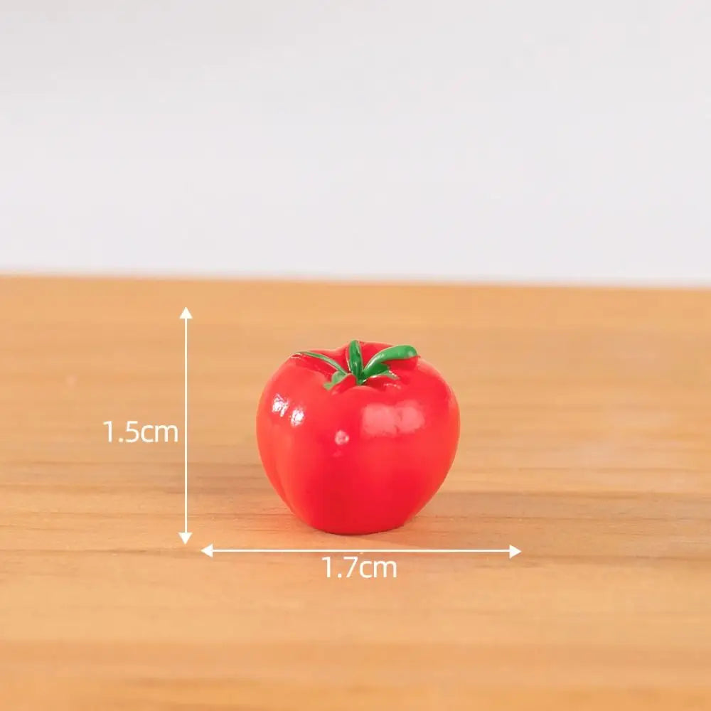 Mini Vegetable Figurines Resin Garlic Red Pepper Lettuce Cucumbers Pumpkin Ginger Baskets Diy Dollhouse Kitchen Vegetable Model