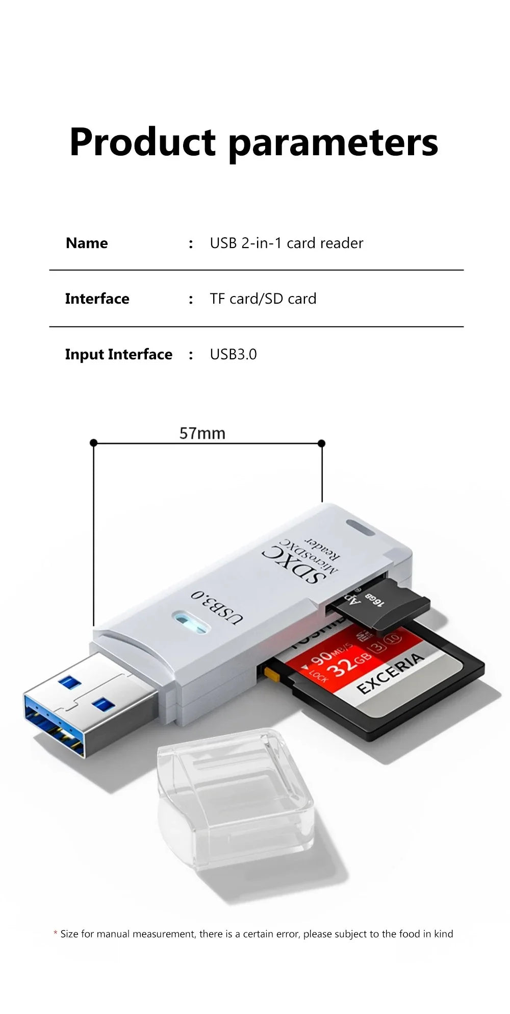 2-in-1 Multi Functional USB3.0/2.0 Card Reader Micro SD TF Memory Card Reader USB Flash Drive Cardreader Adapter For PC Laptops