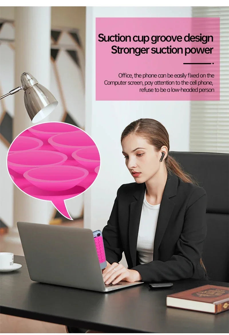 Silicone Suction Cup Phone Holde Multifunctional Fixed Anti-slip Mobile Fixture Double Sided Detachable Phone Rubber Sucker Pad